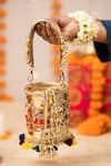 Buy_5elements_Gold Embroidery, Beads, Tassels Kashvi Potli Bag _at_Aza_Fashions