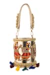 Shop_5elements_Gold Embroidery, Beads, Tassels Kashvi Potli Bag _at_Aza_Fashions