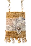 Shop_5elements_Gold Beads, Pearls, Tassels Rithvika Embellished Potli Bag 
