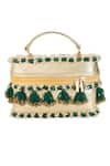 Shop_5elements_Gold Beads, Tassels, Stones Vianya And Embellished Handbag _at_Aza_Fashions
