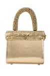 Shop_5elements_Gold Beads, Sequins Swarna Beaded Handle Handbag _at_Aza_Fashions