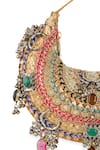 Buy_5elements_Gold Beads, Stones, Tassels, Metallic Thread, Embroidery Arvika Brocade Handbag 