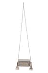 Buy_5elements_Silver Pearls, Tassels, Crystals Arunika Embellished Metallic Handbag _Online_at_Aza_Fashions