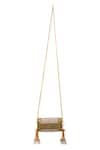 Shop 5elements Gold Pearls, Beads, Tassels Mahika Embellished Metallic Sling Bag at Aza Fashions Shop_5elements_Gold Pearls, Beads, Tassels Mahika Embellished Metallic Sling Bag _at_Aza_Fashions