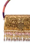 Buy_5elements_Gold Beads, Stones Vaidehi Metallic Engraved Handbag  