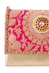 Buy_5elements_Pink Beads, Stones, Pearls Vanika Brocade Bag 
