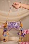 Buy_5elements_Purple Tassels, Beads Manika Brocade Paisley Motif Handbag  _at_Aza_Fashions
