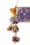 Shop_5elements_Purple Tassels, Beads Manika Brocade Paisley Motif Handbag  _Online_at_Aza_Fashions