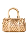 5elements Gold Sequins, Metallic Thread Aarika Quilted Pattern Handbag Online at Aza Fashions 5elements_Gold Sequins, Metallic Thread Aarika Quilted Pattern Handbag _Online_at_Aza_Fashions