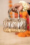 Buy 5elements Gold Sequins, Metallic Thread Aarika Quilted Pattern Handbag at Aza Fashions Buy_5elements_Gold Sequins, Metallic Thread Aarika Quilted Pattern Handbag _at_Aza_Fashions