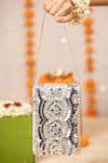 Shop 5elements Silver Sequins, Beads, Metallic Thread Harshini And Embroidered Handbag Online at Aza Fashions Shop_5elements_Silver Sequins, Beads, Metallic Thread Harshini And Embroidered Handbag _Online_at_Aza_Fashions