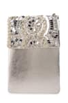 Buy 5elements Silver Sequins, Beads, Metallic Thread Harshini And Embroidered Handbag Buy_5elements_Silver Sequins, Beads, Metallic Thread Harshini And Embroidered Handbag