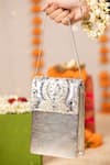 Buy 5elements Silver Sequins, Beads, Metallic Thread Harshini And Embroidered Handbag at Aza Fashions Buy_5elements_Silver Sequins, Beads, Metallic Thread Harshini And Embroidered Handbag _at_Aza_Fashions