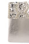 Shop 5elements Silver Sequins, Beads, Metallic Thread Harshini And Embroidered Handbag Shop_5elements_Silver Sequins, Beads, Metallic Thread Harshini And Embroidered Handbag