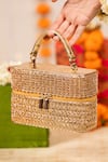 Shop 5elements Gold Charmi Textured Bag at Aza Fashions Shop_5elements_Gold Charmi Textured Bag _at_Aza_Fashions
