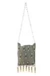 Buy 5elements Green Beads, Stones, Tassels Lavisha Chainmail Potli Bag Online at Aza Fashions Buy_5elements_Green Beads, Stones, Tassels Lavisha Chainmail Potli Bag _Online_at_Aza_Fashions
