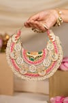 Buy 5elements Gold Beads, Embroidery, Stones Pranika Pearl Embellished Handbag at Aza Fashions Buy_5elements_Gold Beads, Embroidery, Stones Pranika Pearl Embellished Handbag _at_Aza_Fashions