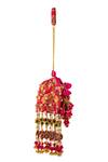 Buy 5elements Red Beads, Sequins, Tassels, Pom-poms Amisha Floral Embroidered Potli Buy_5elements_Red Beads, Sequins, Tassels, Pom-poms Amisha Floral Embroidered Potli