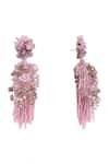 House Of D"Oro Lilac Beads, Stones Mauve Jhumka Long Earrings Online at Aza Fashions House Of D"Oro_Lilac Beads, Stones Mauve Jhumka Long Earrings _Online_at_Aza_Fashions