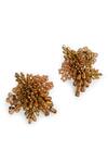 Buy_House Of D"Oro_Gold Plated Beads Metallic Abstart Earrings _Online_at_Aza_Fashions