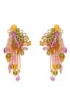 Shop_House Of D"Oro_Multi Color Beads, Stones Colourful Earrings _at_Aza_Fashions