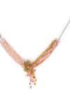 House Of D"Oro Multi Color Stone And Bead Embellished Necklace Online at Aza Fashions House Of D"Oro_Multi Color Stone And Bead Embellished Necklace _Online_at_Aza_Fashions