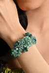 Buy_House Of D"Oro_Green Stones, Beads Embellished Bracelet _Online_at_Aza_Fashions