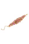 Shop_House Of D"Oro_Pink Beads, Stones And Embellished Bracelet _at_Aza_Fashions