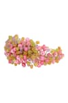 House Of D"Oro_Pink Beads, Stones And Embellished Bracelet _Online_at_Aza_Fashions