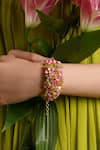 Shop_House Of D"Oro_Pink Beads, Stones And Embellished Bracelet _Online_at_Aza_Fashions