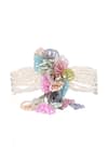 House Of D"Oro_Multi Color Beads Floral Petal Embellished Bracelet _Online_at_Aza_Fashions