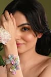 Buy_House Of D"Oro_Multi Color Beads Floral Petal Embellished Bracelet _at_Aza_Fashions