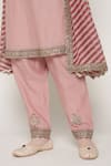 Summer By Priyanka Gupta_Pink Chanderi Embroidery, Sequins, Metallic Thread, Noor E Summer Kurta Set _at_Aza_Fashions