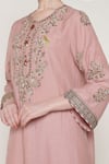 Buy_Summer By Priyanka Gupta_Pink Chanderi Embroidery, Sequins, Metallic Thread, Noor E Summer Kurta Set _Online