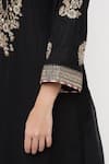 Summer By Priyanka Gupta_Black Chanderi Embroidery, Sequins, Gota Patti Round Noor E Summer Kurta Set _Online
