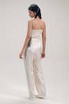 Shop The Right Cut White Satin Wide Leg Trousers at Aza Fashions Shop_The Right Cut_White Satin Wide Leg Trousers _at_Aza_Fashions