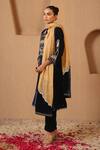 Shop_Nero India_Gold Tissue Gota Patti Crush Scallop Dupatta _Online_at_Aza_Fashions