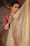 Buy_Nero India_Gold Tissue Gota Patti Crush Dobby Work Dupatta _Online_at_Aza_Fashions