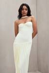 Deme By Gabriella_Off White Sweetheart Neck Marcia Malai Strapless Ruched Maxi Dress _at_Aza_Fashions
