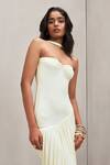 Shop_Deme By Gabriella_Off White Sweetheart Neck Marcia Malai Strapless Ruched Maxi Dress 