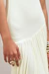 Deme By Gabriella_Off White Sweetheart Neck Marcia Malai Strapless Ruched Maxi Dress _Online