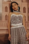 Buy_Sabe_Charcoal Georgette, Net Pearls, Sequins, Inara Chikankari Sharara Set _Online_at_Aza_Fashions