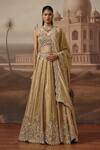 Buy_Sabe_Gold Tissue, Net Sequins, Stones, Metallic Thread, Beads, Saba Lehenga Set _at_Aza_Fashions