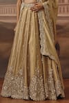 Buy_Sabe_Gold Tissue, Net Sequins, Stones, Metallic Thread, Beads, Saba Lehenga Set _Online_at_Aza_Fashions