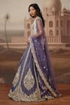 Shop_Sabe_Purple Tissue, Net Sequins, Pearls, Metallic Khwahish Embroidered Lehenga Set _Online_at_Aza_Fashions