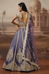 Shop_Sabe_Purple Tissue, Net Sequins, Pearls, Metallic Khwahish Embroidered Lehenga Set _at_Aza_Fashions