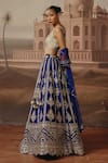 Buy_Sabe_Blue Silk, Tissue, Net Sequins, Zari, Embroidery, Tassels Iraaya Lehenga Set _Online_at_Aza_Fashions