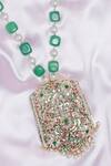 Queens Jewels Multi Color Green Pearl Multicolour Jadau Pendant Necklace Online at Aza Fashions Queens Jewels_Multi Color Green Pearl Multicolour Jadau Pendant Necklace _Online_at_Aza_Fashions