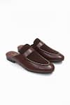 Buy_SCHON ZAPATO_Brown Half Show Slip-on Loafers _at_Aza_Fashions