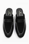 Shop_SCHON ZAPATO_Black Half Show Slip-on Loafers _at_Aza_Fashions